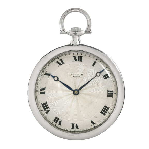 A fine slim French platinum open faced lever watch Circa 1905