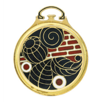 A slim Swiss gold and cloisonne enamel pocket watch Circa 1910