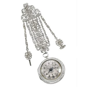 A silver English verge with alarm for Turkish market Circa 1765