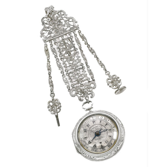 A silver English verge with alarm for Turkish market Circa 1765 A silver English verge with alarm for Turkish market Circa 1765