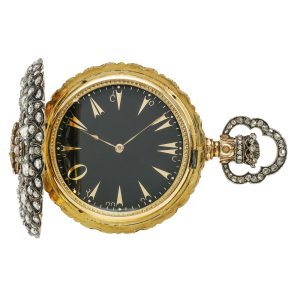 A very fine Swiss rare gold and diamond-set watch Circa 1890