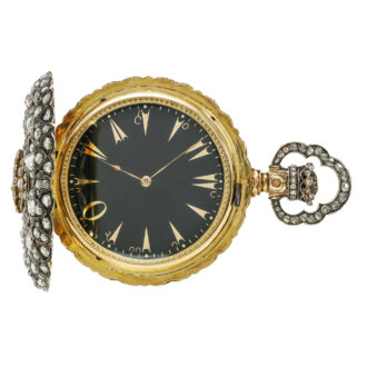A very fine Swiss rare gold and diamond-set watch Circa 1890