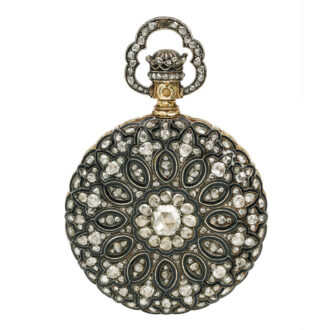 A very fine Swiss rare gold and diamond-set watch Circa 1890