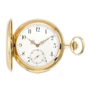 A Swiss gold quarter repeater with erotic automaton Circa 1900