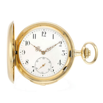 A Swiss gold quarter repeater with erotic automaton Circa 1900