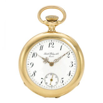 Fine and rare Swiss pink gold open faced watch Circa 1889