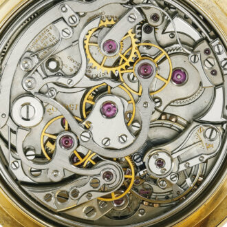 Swiss gold repeating split seconds chronograph Circa 1909