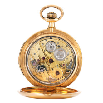 A rare Swiss gold minute repeating "Carillon"watch Circa 1890