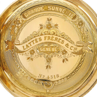 Swiss 18k quarter repeater grande and petite sonnerie Circa 1880