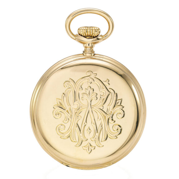 Swiss pink gold keyless hunting cased pocket watch Circa 1888 Swiss pink gold keyless hunting cased pocket watch Circa 1888