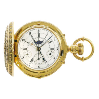 A Swiss watch dual time zone, perpetual calendar etc. Circa 1880 A Swiss watch dual time zone, perpetual calendar etc. Circa 1880
