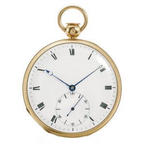 Swiss gold chronometer watch with quarter repeater Circa 1820