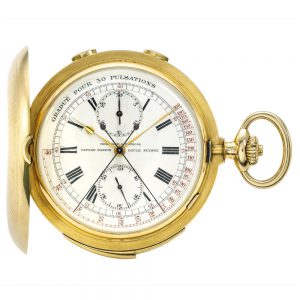 Swiss gold minute repeating split seconds chronograph Circa 1890