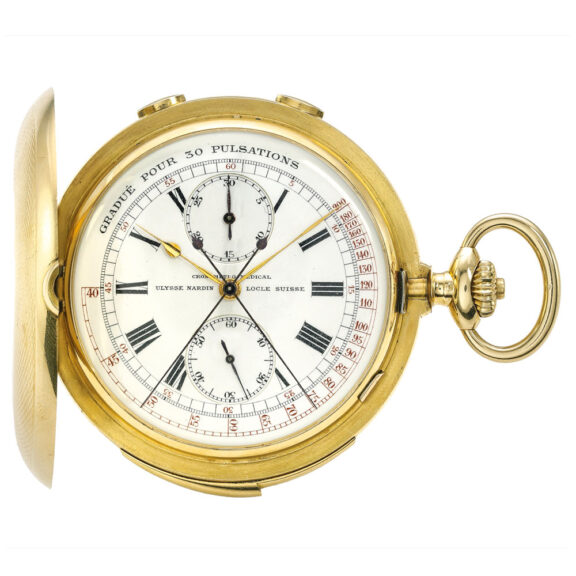 Swiss gold minute repeating split seconds chronograph Circa 1890