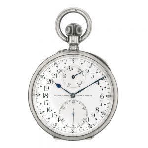 A Swiss silver marine chronometer with power reserve Circa 1890