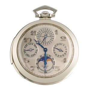 Swiss white gold minute repeating perpetual calendar Circa 1928