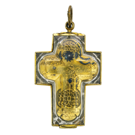A French rock crystal and brass cross-shaped watch Circa 1630 A French rock crystal and brass cross-shaped watch Circa 1630
