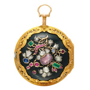 An English gold bloodstone quarter repeating verge Circa 1770