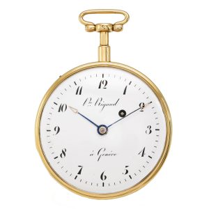 A fine Swiss gold open faced minute repeating watch Circa 1820