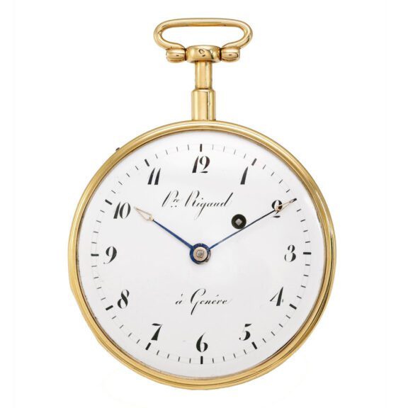 A fine Swiss gold open faced minute repeating watch Circa 1820