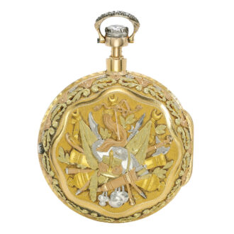 English tri coloured gold repeating clockwatch Circa 1790