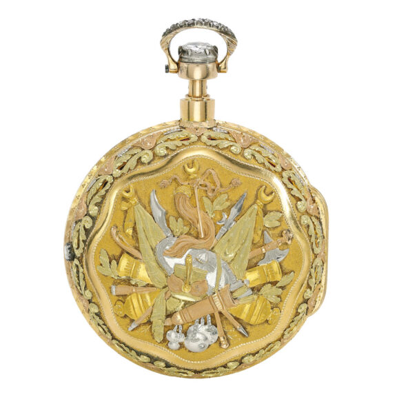 English tri coloured gold repeating clockwatch Circa 1790 English tri coloured gold repeating clockwatch Circa 1790
