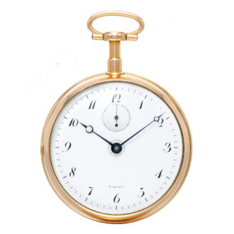 A English gold chronometer with breguet type dial Circa 1780