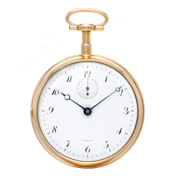 A English gold chronometer with breguet type dial Circa 1780 A English gold chronometer with breguet type dial Circa 1780