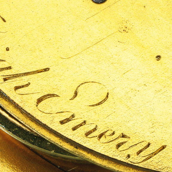 A English gold chronometer with breguet type dial Circa 1780 A English gold chronometer with breguet type dial Circa 1780