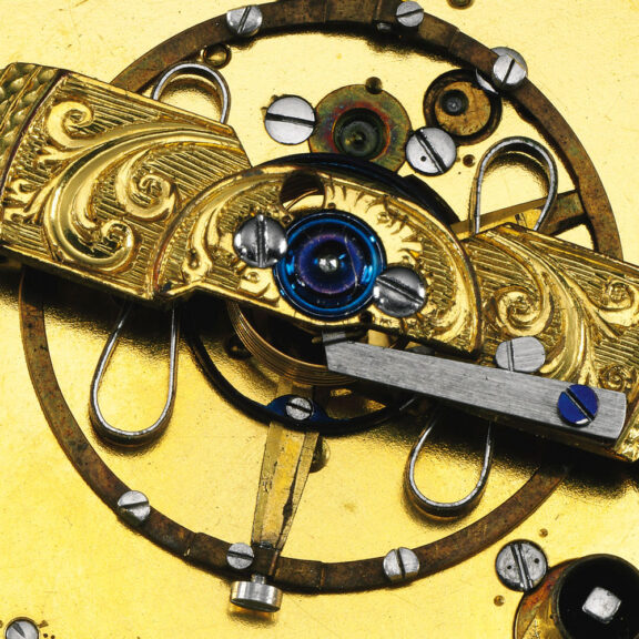 A English gold chronometer with breguet type dial Circa 1780 A English gold chronometer with breguet type dial Circa 1780