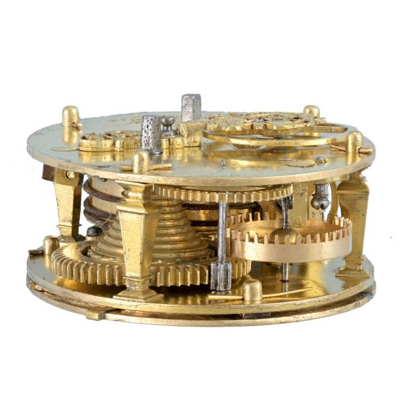 Early French gilt and silver oval verge pocket watch Circa 1630 Early French gilt and silver oval verge pocket watch Circa 1630